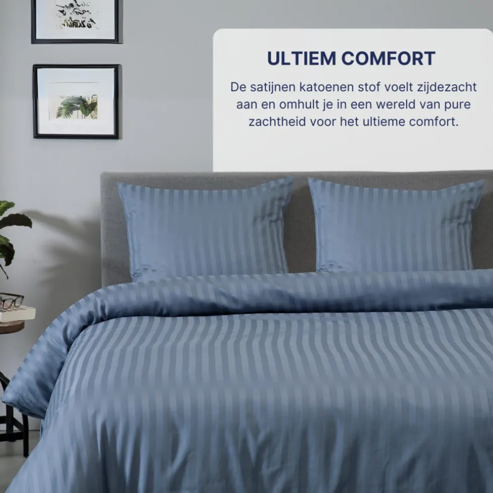 Ten Cate 100% Katoensatijnen Eenpersoons Dekbedovertrek