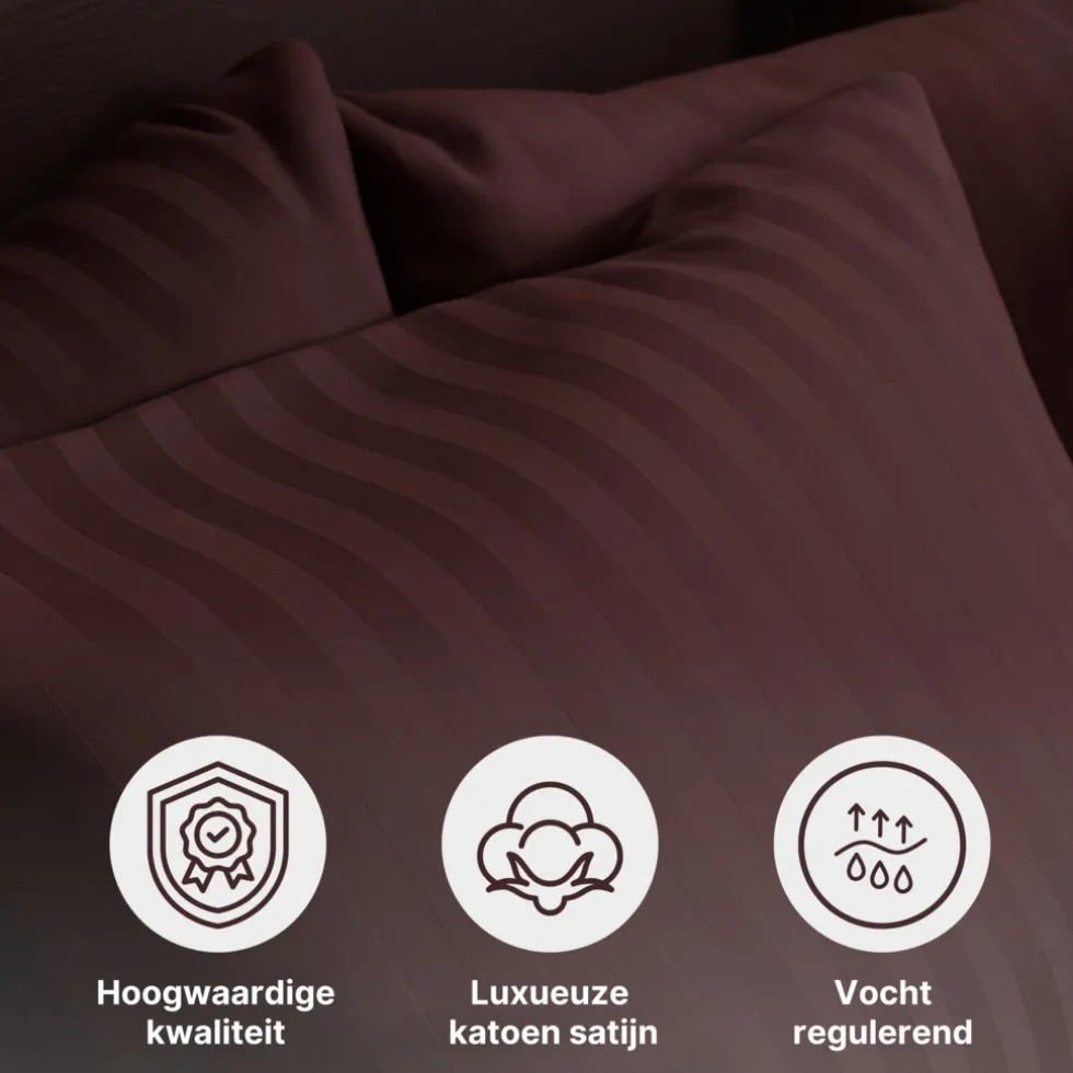 Ten Cate 100% Katoensatijnen Eenpersoons Dekbedovertrek