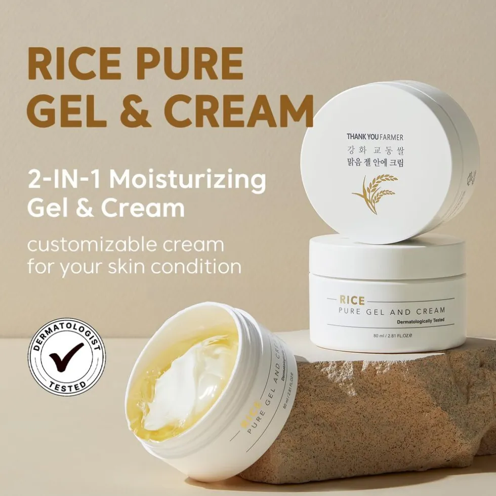 THANK YOU FARMER Rice Pure Gel and Cream