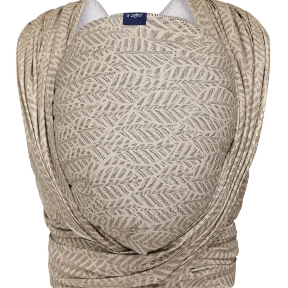 Zaffiro Be Close Beige Leaves Multifunctionele Draagdoek