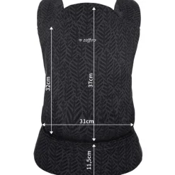 Zaffiro City Graphite Leaves Ergonomische Draagzak