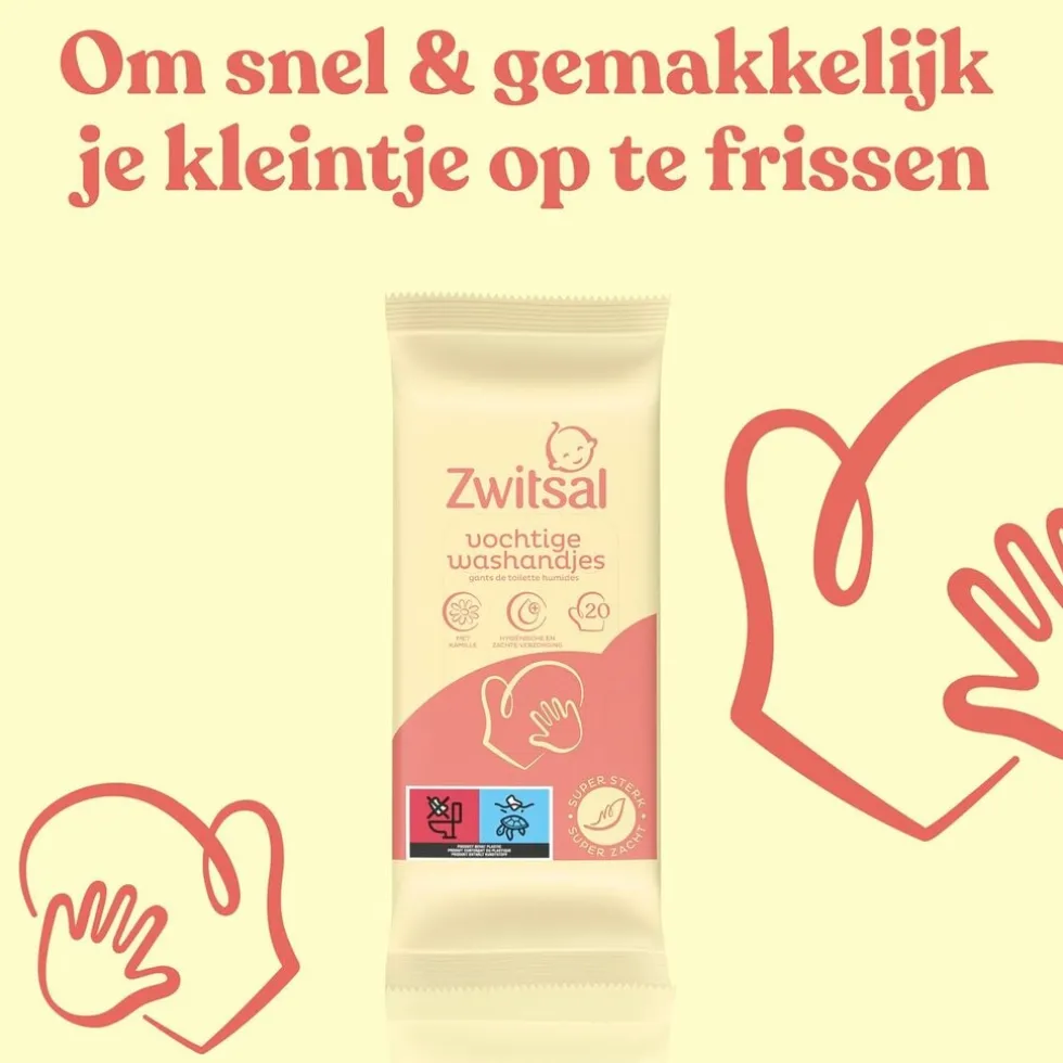 Zwitsal Goedemorgen Vochtige Washandjes